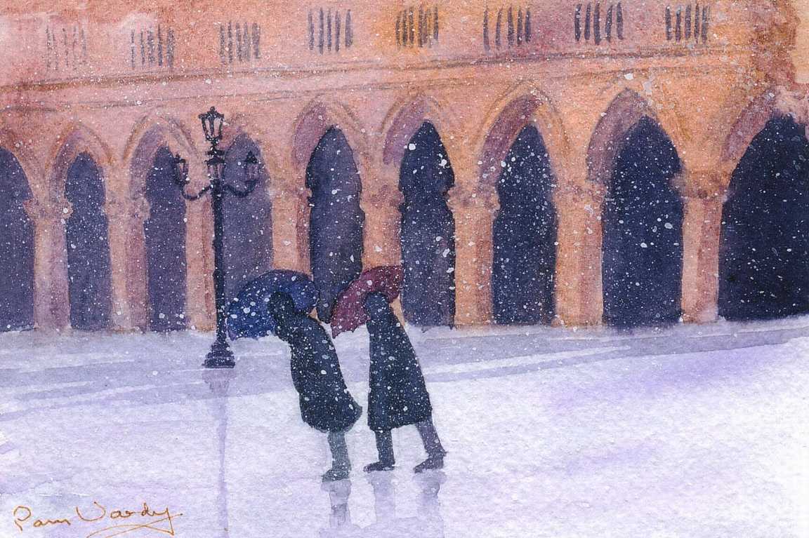 Venice in the Snow | print of Venice | print for sale |